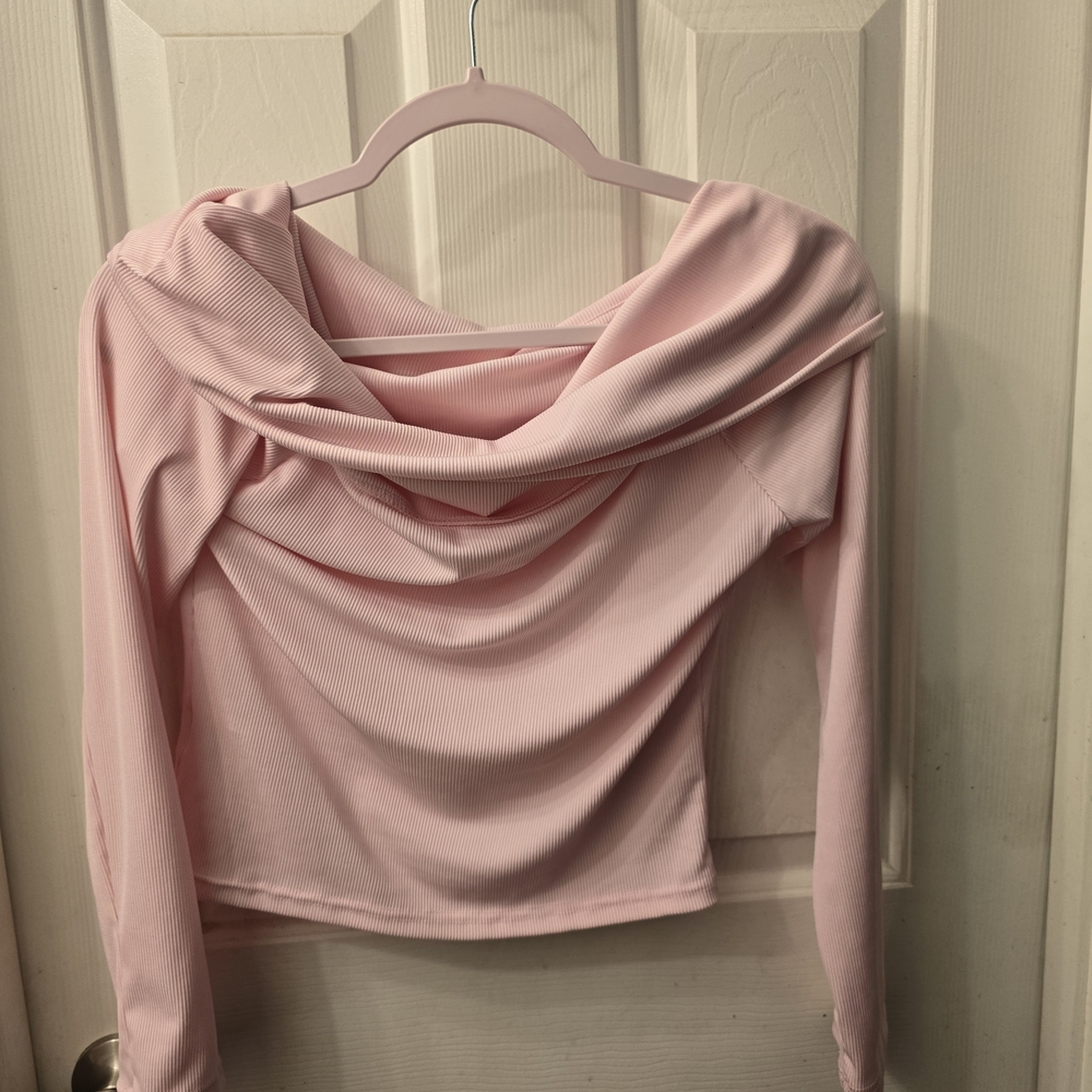 SHEIN Pink Ribbed Crop Top